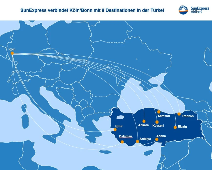 Ab sofort verbindet SunExpress Köln/Bonn mit Trabzon, Adana und in Kürze mit Elazığ: das haben die Reiseziele zu bieten